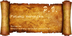 Pataky Veronika névjegykártya